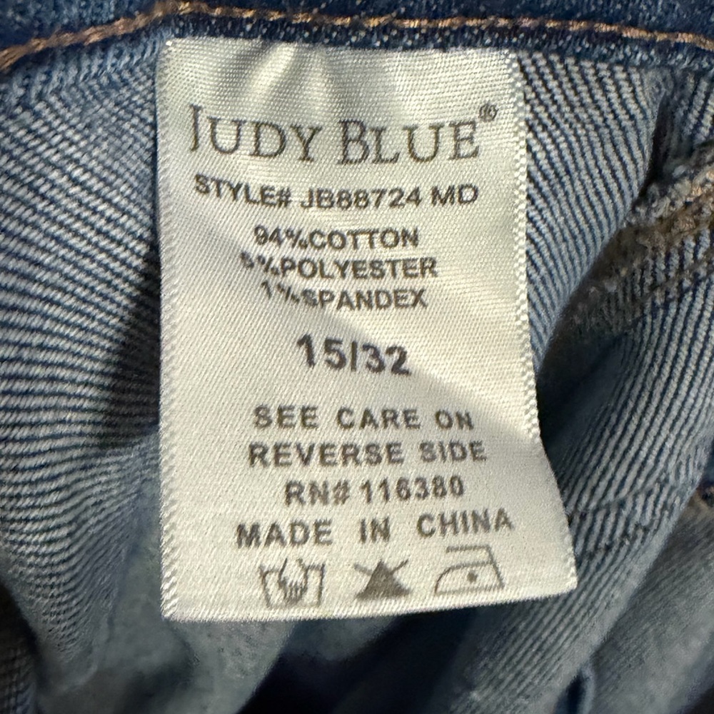 Judy Blue Wide Leg Blue Cargo Jeans - Picture 13 of 13